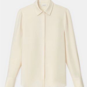 Lafayette 148 - Cream Silk Button Down Size 4